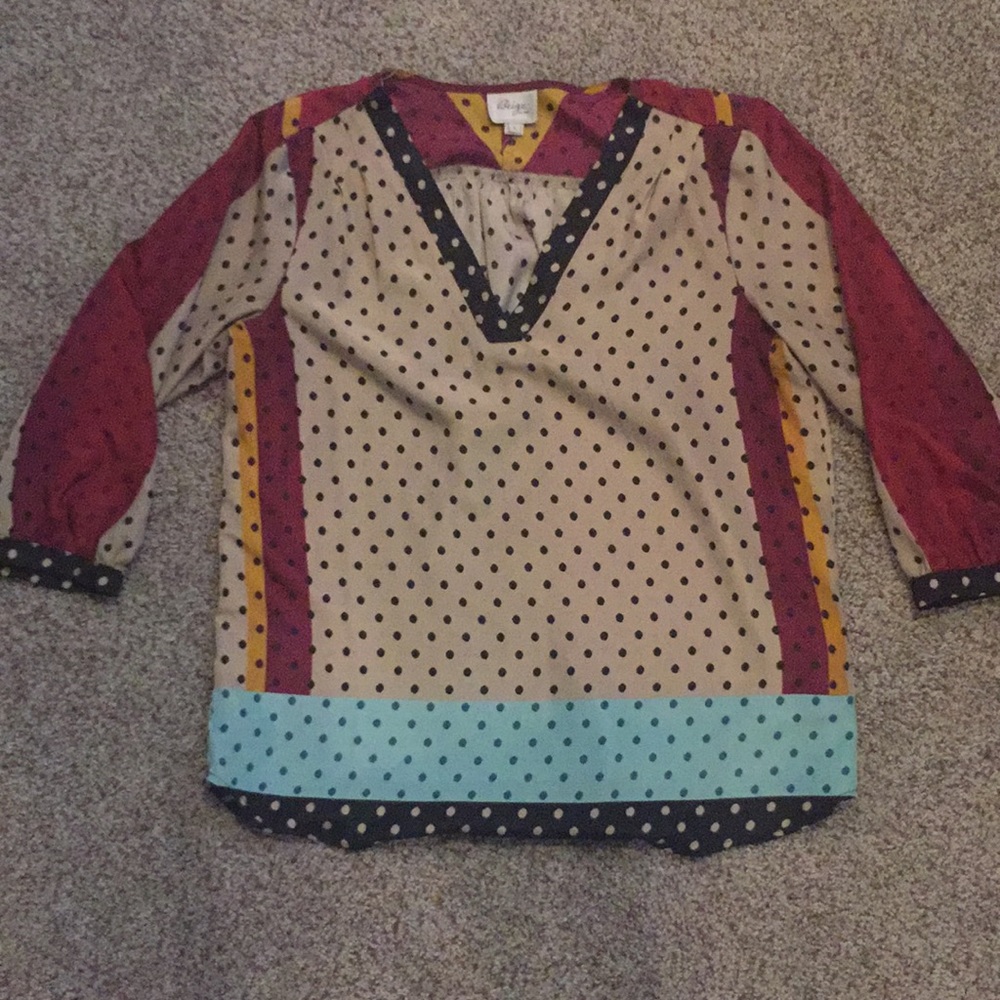Polka Dotted Blouse L